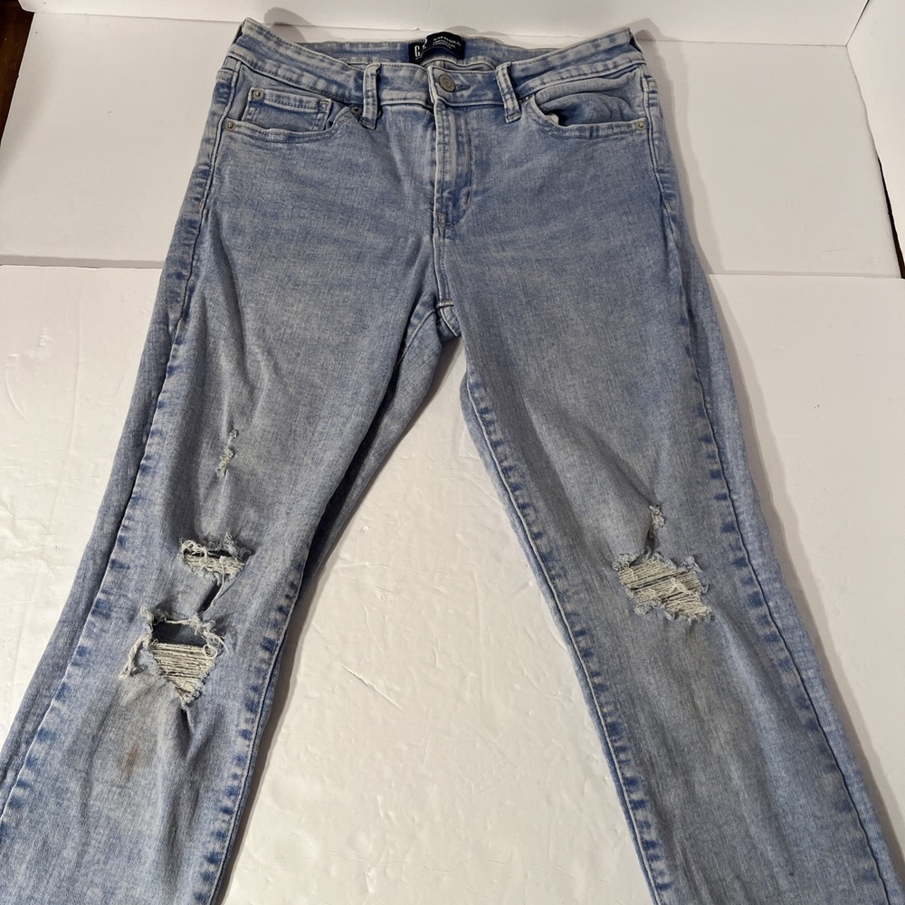 Gap Denim Womens Universal Leggings 8 29 Regular Light Wash Distressed Jeans